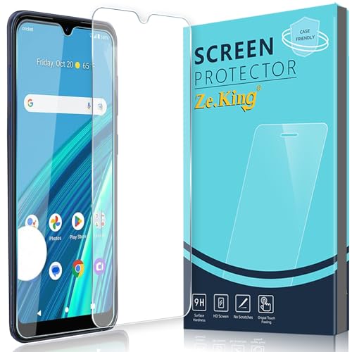Zeking [3 Pack Designed for Cricket Debut S2 / AT&T Calypso 4 Tempered Glass Screen Protector, 9H Hardness [HD Clarity] Case Friendly Anti-scratch, Bubble Free