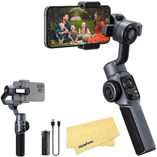 Zhiyun Smooth 5S Zhiyun Smooth 5 Upgrade Vesion Gimbal Stabilizer for Smartphone 3-Axis Phone Gimbal for iPhone 14 13 12 11 Pro Max SE2 XS XR X 8 Plus Android Cell Phone Vlogging YouTube TikTok Video