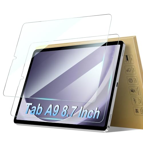 ZtotopCases 2 Pack Screen Protector for Samsung Galaxy Tab A9 8.7 Inch 2023, Easy Installation/Case Friendly/9H Hardness Tempered Glass HD Screen Protector for Galaxy Tablet A9 (SM-X110/X115/X117)