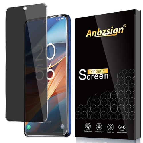 Anbzsign [2 Pack for TCL 50 SE 2024 Privacy Screen Protector, 9H Anti Spy Private Tempered Glass Film, Anti-Scratch, Case Friendly