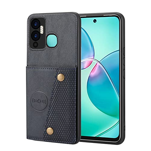 Elubugod Case for Infinix Hot 12 Play Case Cover,with Card Slot Case for Infinix Hot 12 Play X6817 X6816C X6816 Case Cover Blue