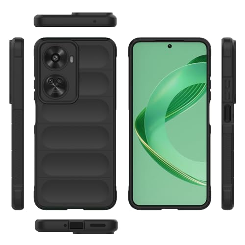 Elubugod Compatible with Huawei nova 11 SE Case Cover,TPU Mobile Phone Soft Compatible with Huawei nova 11 SE 4G BON-AL00 Case Cover Black