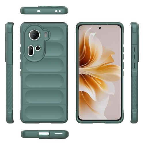 Elubugod Compatible with Oppo Reno 11 5G Case Cover,TPU Mobile Phone Soft Compatible with Oppo Reno 11 5G CPH2599 Case Cover Green