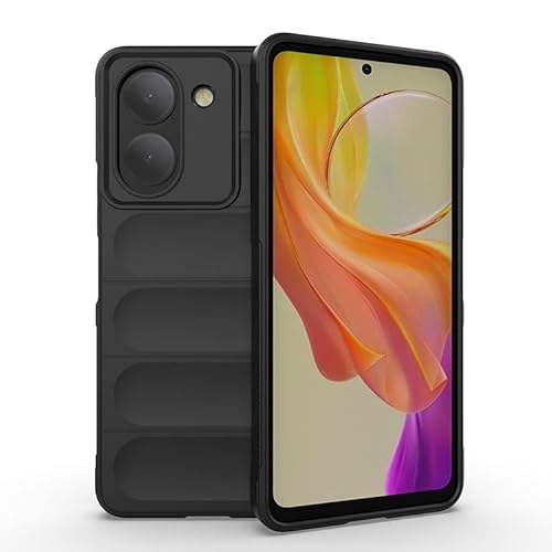 Elubugod Compatible with Vivo Y27 5G Case Cover,TPU Mobile Phone Soft Compatible with Vivo Y27 4G V2249 / Y36 5G V2248 / Y36 4G V2247 / Y78 5G Case Cover Black