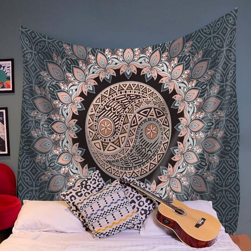 FENDROM Popular Handicrafts Indian hippie Bohemian Psychedelic Peacock Mandala Wall hanging College Dorm Beach Throws Table Cloth Bedding Tapestry