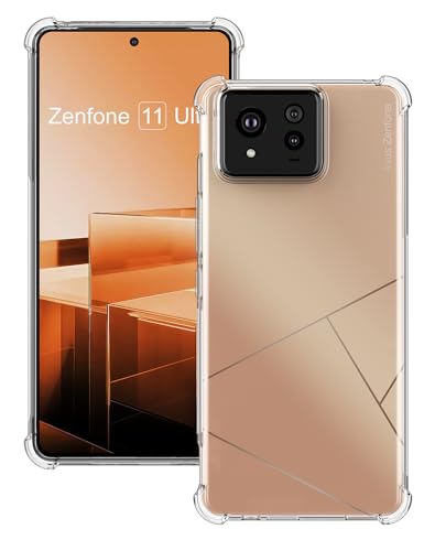 Asus Zenfone 11 Ultra için Foluu Şeffaf Kılıf - Slim Fit Çizilmeye Dayanıklı TPU Silikon Güçlendirilmiş Köşeler Asus Zenfone 11 Ultra 2024 için Koruyucu Kapak