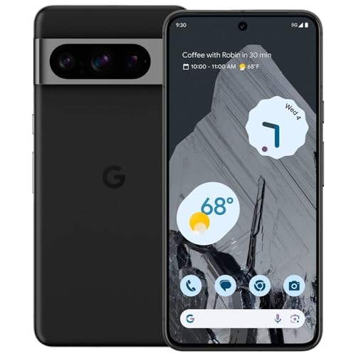 Google Pixel 8 Pro - Verizon Unlocked Android Smartphone with Telephoto Lens and Super Actua Display - 24-Hour Battery - Obsidian - 128GB (Renewed)