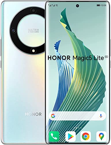 Honor Magic5 Lite Dual-SIM 256GB ROM + 8GB RAM (Only GSM | No CDMA) Factory Unlocked 5G Smartphone - (Silver)