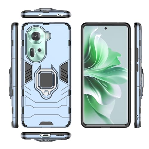 Kukoufey Compatible with Oppo Reno 11 5G Case Cover,Magnetic Car Mount Bracket Shell Compatible with Oppo Reno11 5G CPH2599 Case Blue
