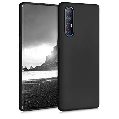 kwmobile Case Compatible with Oppo Find X2 Neo Case - Soft Slim Protective TPU Silicone Cover - Black Matte