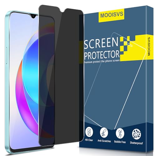 MOOISVS [2Pack For Honor X5 Plus Privacy Tempered Glass Screen Protector, Ultra HD Tempered Glass Film, Anti-Spy, 9H Hardness, Anti-Scratch, Bubble Free