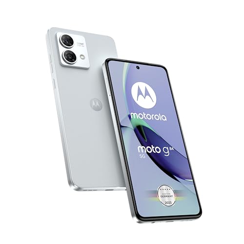 Motorola Moto G84 5G (GSM Unlocked, International Version) 256GB + 12GB RAM Dual SIM Android 13 Smartphone (Marshmallow Blue)