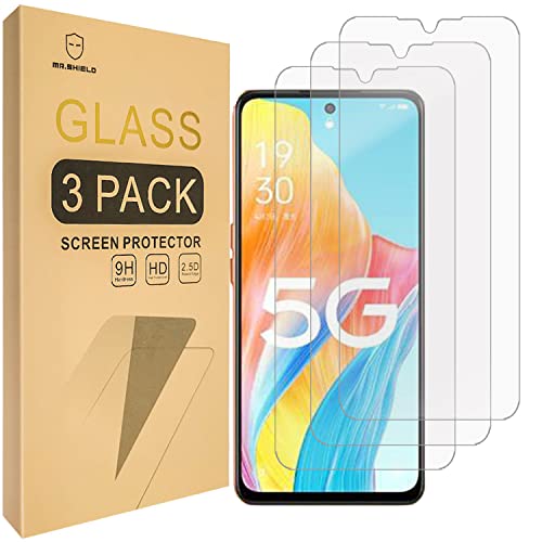 Mr.Shield [3-Pack] Screen Protector For Oppo A98 5G / Oppo F23 5G / Oppo A1 5G [Tempered Glass] [Japan Glass with 9H Hardness] Screen Protector
