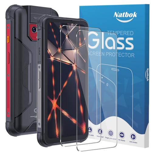 Natbok 2 Pack Compatible with Cubot KingKong 8 Screen Protector,Full Coverage 9H Tempered Glass Film,HD Clear Scratch Resistant,Bubble-Free for Cubot KingKong 8 Screen Protector