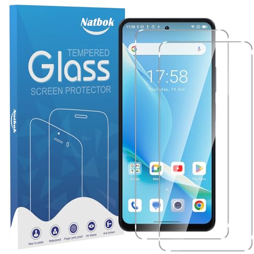 Natbok 2 Pack Compatible with Oscal Tiger 12/Shark 8 Screen Protector,Full Coverage 9H Tempered Glass Film,HD Clear Scratch Resistant,Bubble-Free for Oscal Tiger 12/Shark 8 Screen Protector