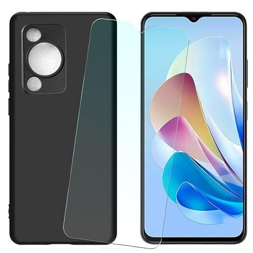 NEOYUKL Cover for Huawei Enjoy 70 Phone Case(6.75 inches), for Huawei Enjoy 70 Screen Protector [1 Pack],Black Shell for Huawei Enjoy 70