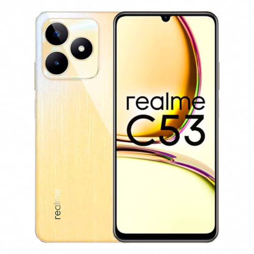 realme C53 4G LTE Dual SIM | 5000 mAh Battery | 50MP AI Camera | 6.74" 90 HZ Display | GSM only/Not for CDMA Carriers | International Model - (Gold)