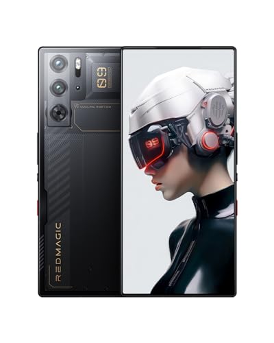 REDMAGIC 9 Pro Smartphone 5G, 120Hz Gaming Phone, 6.8" Full Screen, Under Display Camera, 6500mAh Android Phone, Snapdragon 8 Gen 3, 16+512GB, 80W Charger, Dual-Sim, US Unlocked Cell Phone Transparent