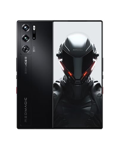 REDMAGIC 9 Pro Smartphone 5G, 120-Hz-Gaming-Telefon, 6,8-Zoll-Vollbild, Kamera unter dem Display, 6500-mAh-Android-Telefon, Snapdragon 8 Gen 3, 12+256 GB, 80-W-Ladegerät, Dual-Sim, in den USA entsperrtes Mobiltelefon Schwarz