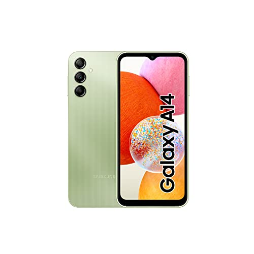 Samsung Galaxy A14 (SM-A145P/DS) Dual SIM,64GB + 4GB, Factory Unlocked GSM, International Version (Fast Car Charger Bundle) - No Warranty - (Green)