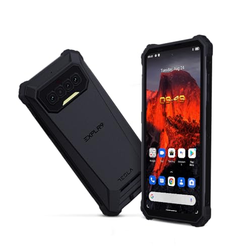 TESLA EXPLR 9 Phone | All-Terrain Android Rugged Cell Phone | Unlocked | Shock/Water/Dust Resistant | 6.7’’ Screen | 128GB Expandable | 64MP Back / 16 MP Front Camera | 8,300mAh Battery | Dual Sim