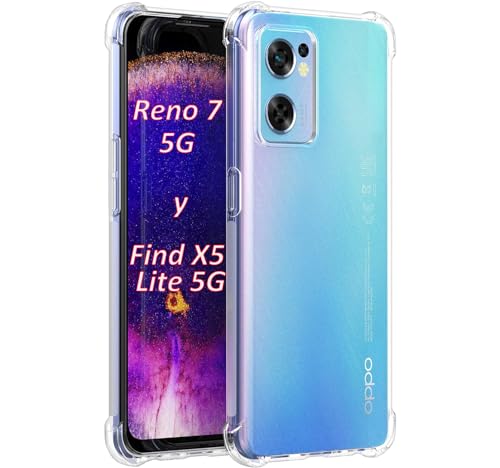 USTIYA Case for Reno 7 5G / Oppo Find X5 Lite Clear TPU Four Corners Protective Cover Transparent Soft funda