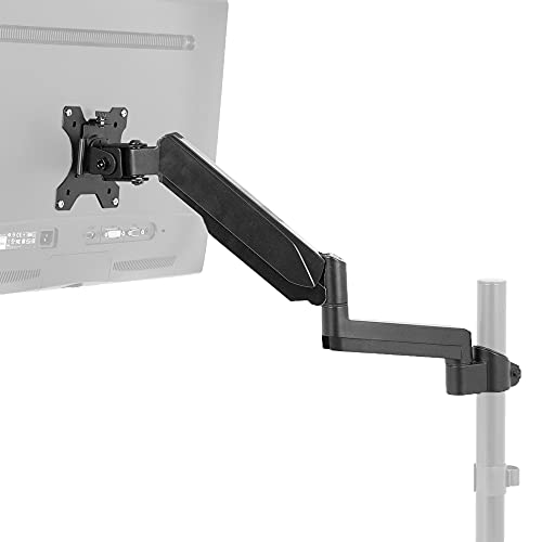 VIVO Fully Adjustable Single Monitor Pneumatic Arm for Desk Mount Stand, Monitor Arm for 1 Screen up to 32 inches, Max VESA 100x100, Black, PT-SD-AM01K
