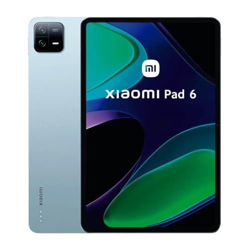 Xiaomi Pad 6 WiFi Version 11 inches 144Hz 8840mAh Bluetooth 5.2 Four Speakers Dolby Atmos 13 Mp Camera + Fast Car 51W Charger Bundle (Mist Blue, 128GB+8GB)