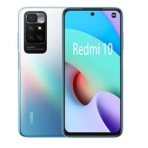 Xiaomi Redmi 10 4G Volte GSM Factory Unlocked 6.5" 50MP Quad Camera (Not Verizon Sprint Boost Cricket) + Fast Car Charger Bundle (Sea Blue, 64GB+4GB)